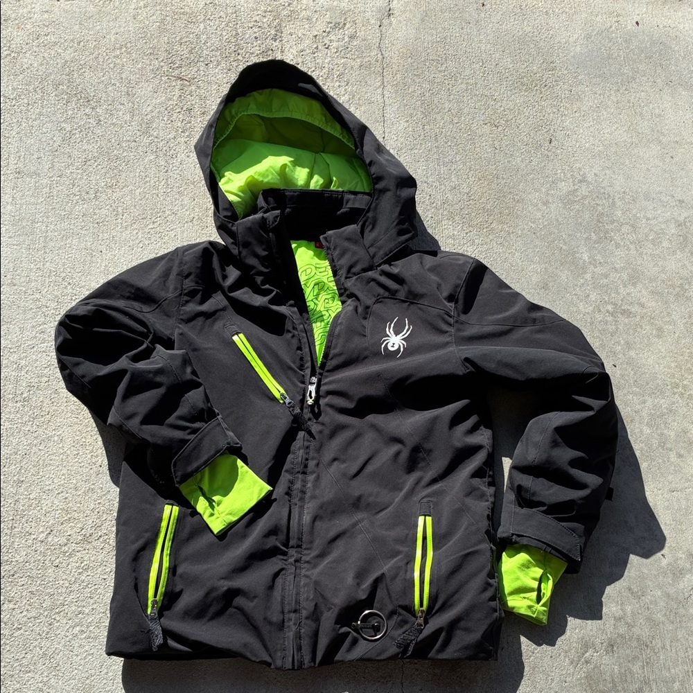 Spyder Hooded Ski Jacket sz 10 Kids